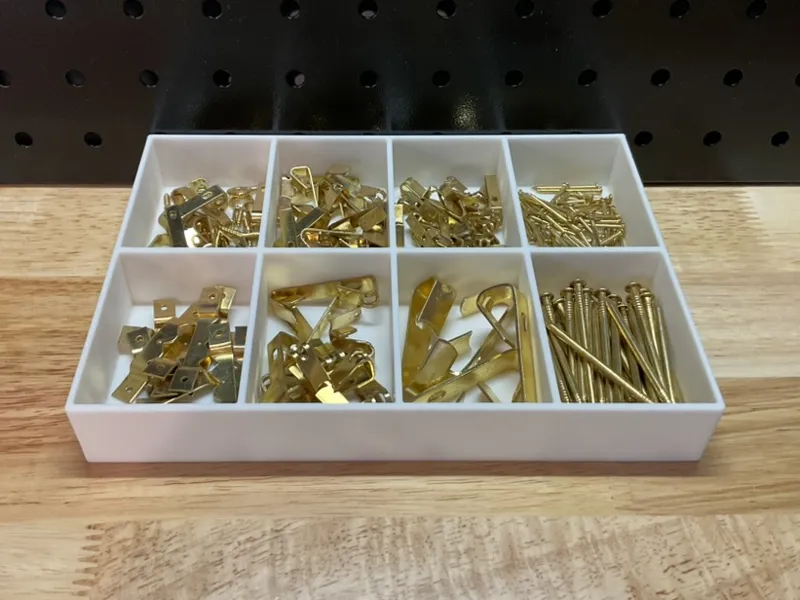 Compact Parts Organizer (8 Bin Grid)