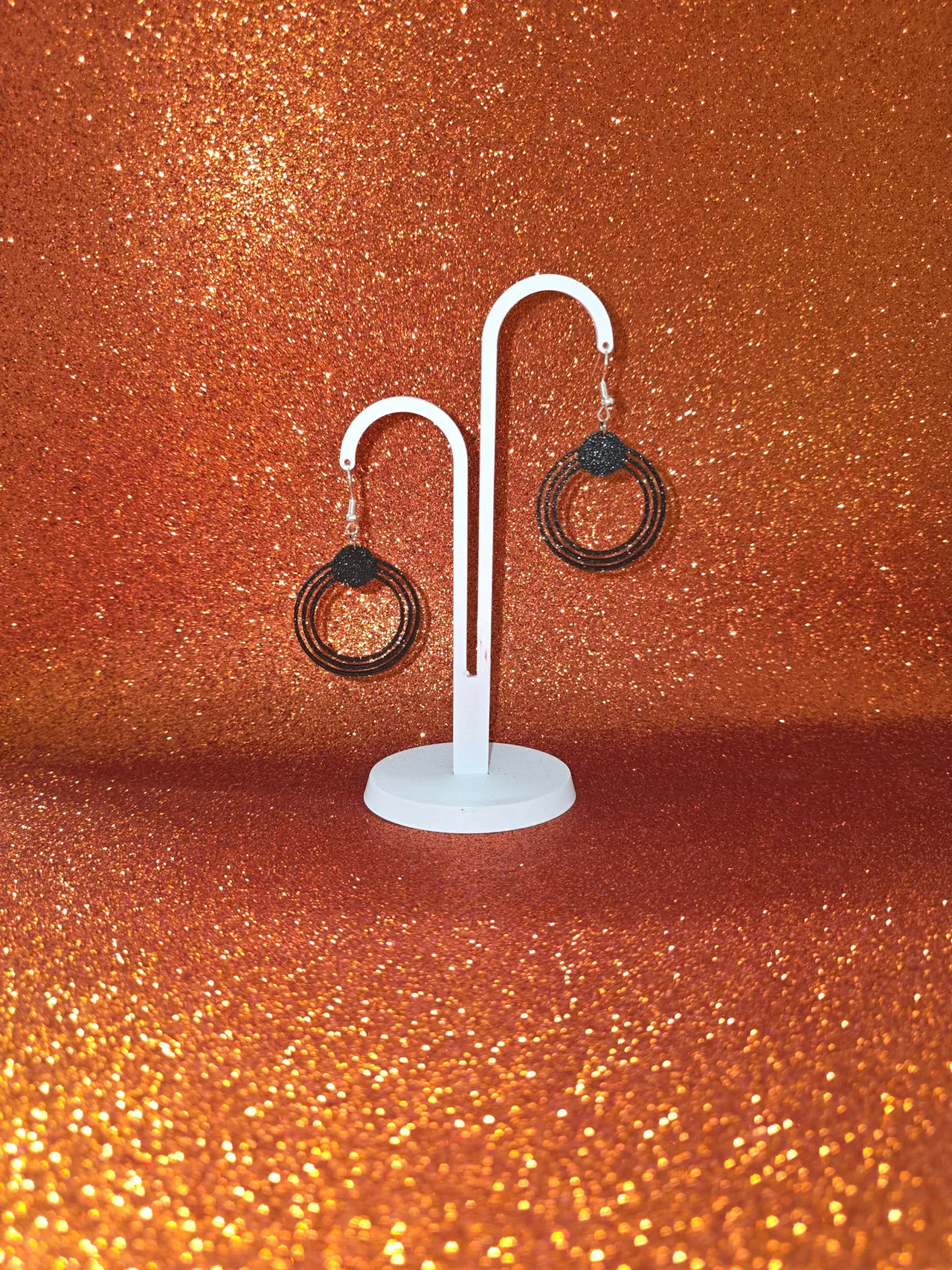 Captive ring earrings view 3