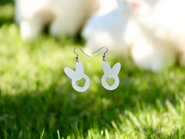 Rabbit heart earrings