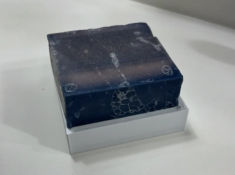 Simple Rectangular Soap Holder (Rubber Pad Holes)