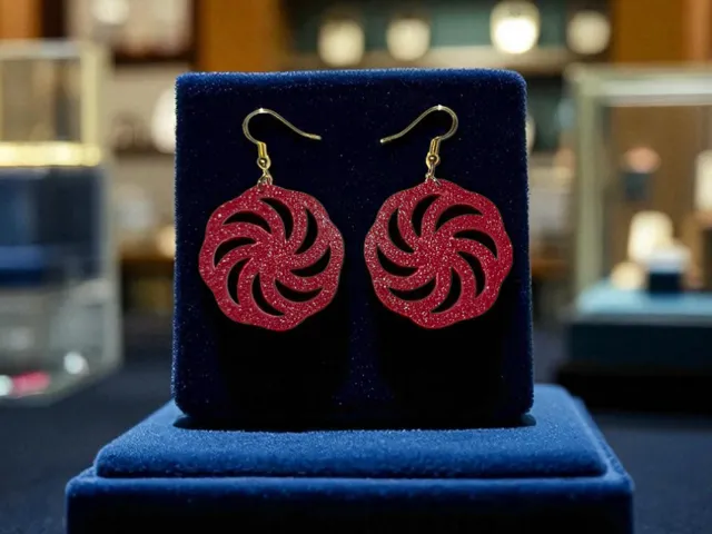 Spiral flower earrings