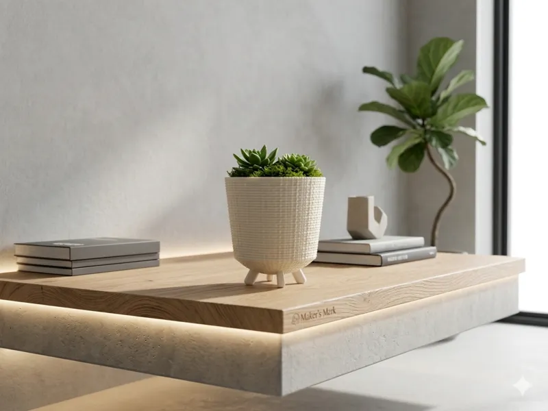 Modern Textured Planter - Minimalist Pot 