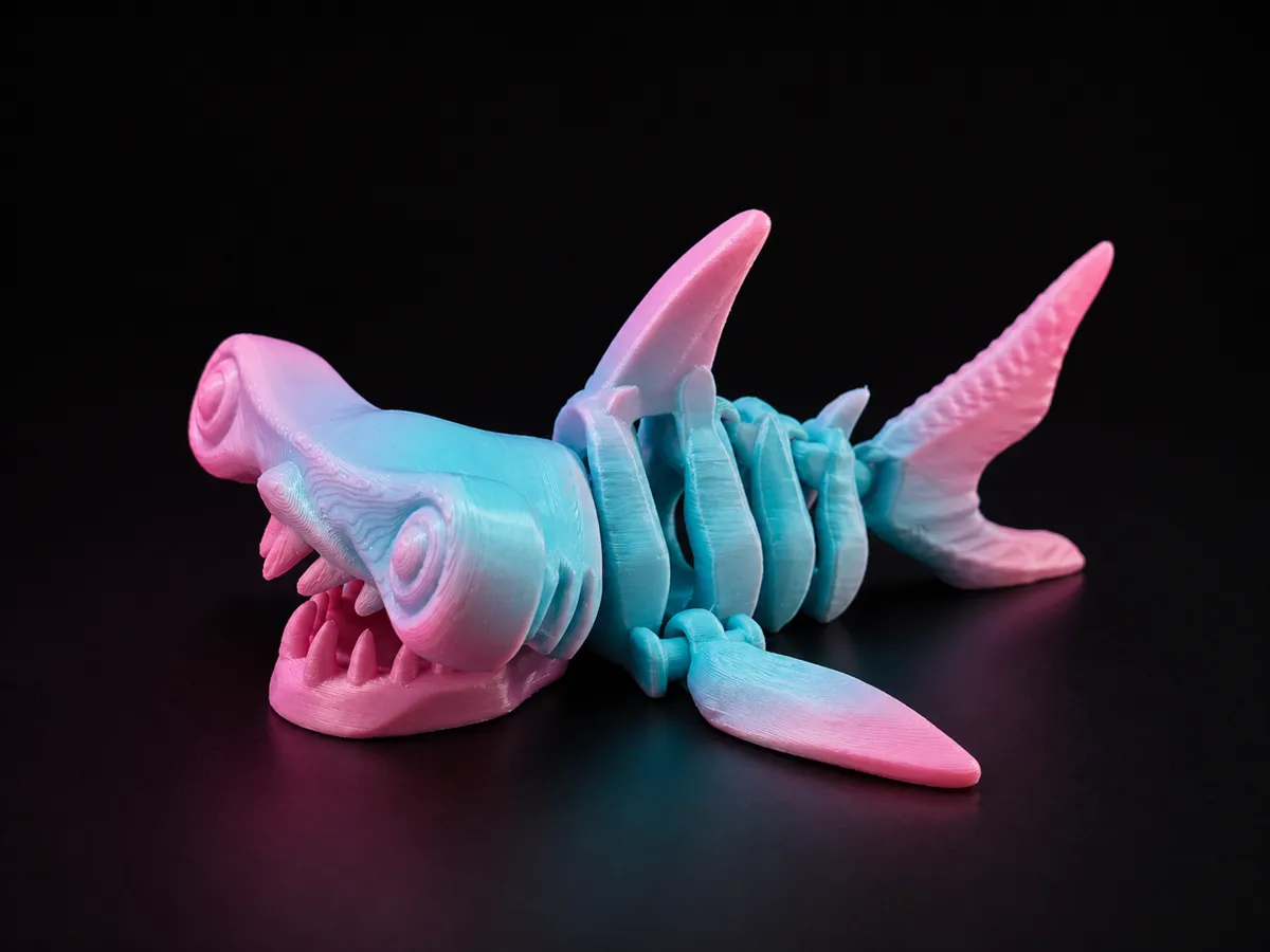 Articulated Skeleton Hammerhead Shark- NO Supports - Free 3D Print