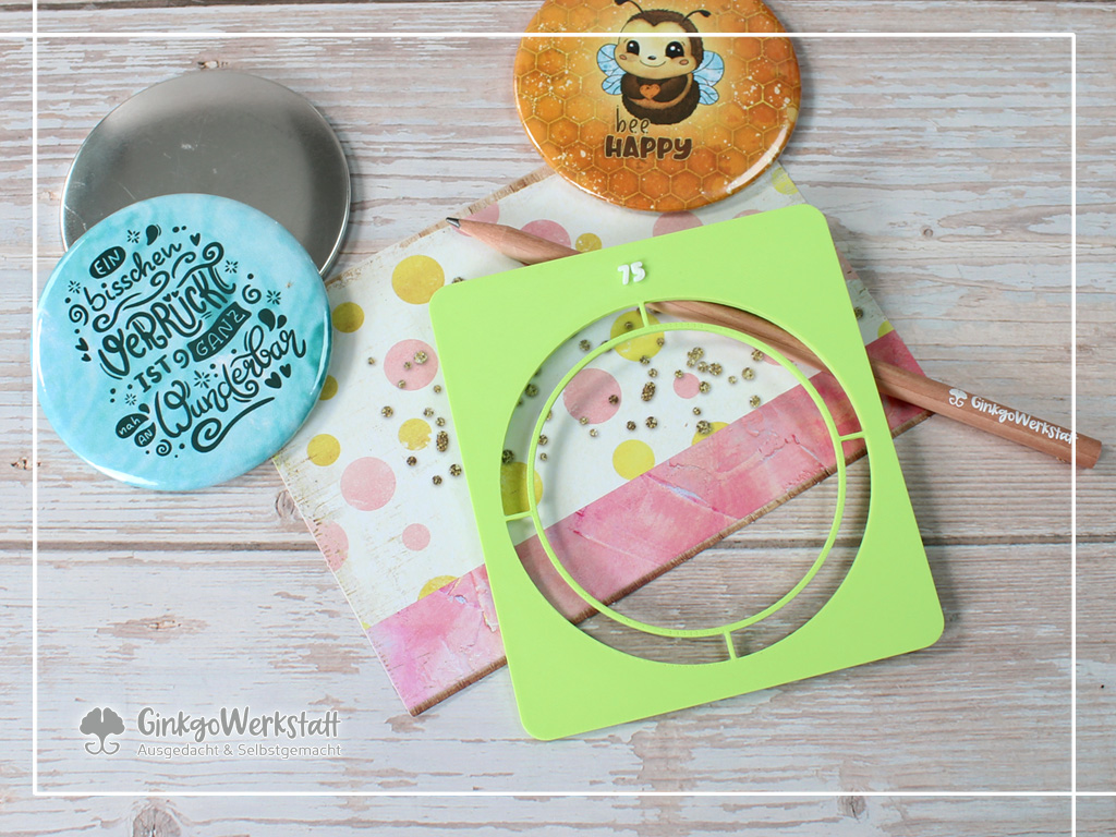 Schablone für 75 Buttons 