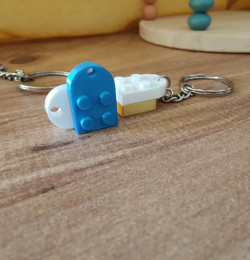 Brick Heart Keychain
