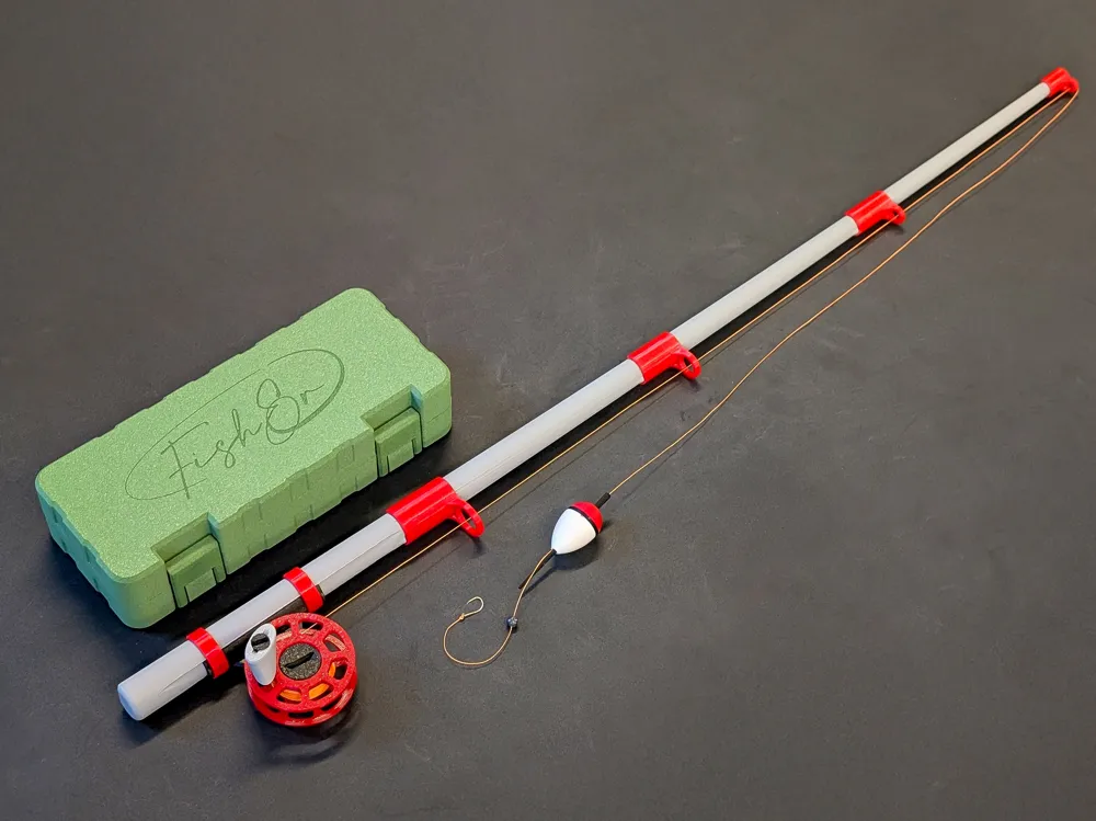 Complete fishing set with Reel & Rod - Fish8r - Free 3D Print Model -  MakerWorld