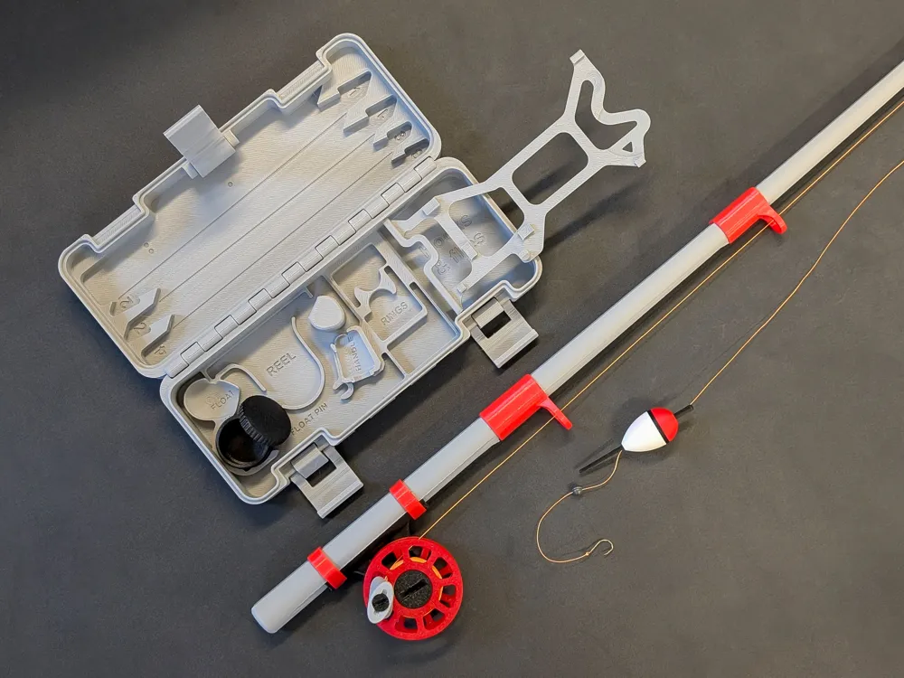 Complete fishing set with Reel & Rod - Fish8r - Free 3D Print Model - MakerWorld Complete fishing set with Reel & Rod - Fish8r - Free 3D Print Model - MakerWorld