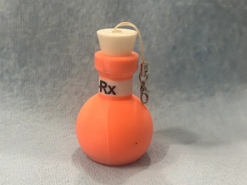 Potion Shaped Pillbottle Keychain