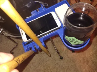 Floor Tom Table and Stick Holder