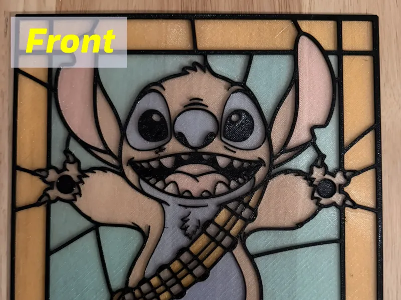Stitch Wookie Stained Glass ~Fan Art