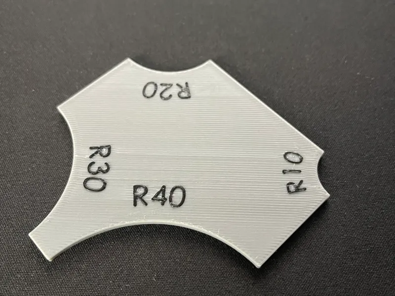 radius gauge R10 - R40 mm