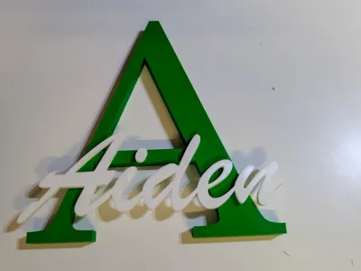 Aiden Name Hanger Initials Name