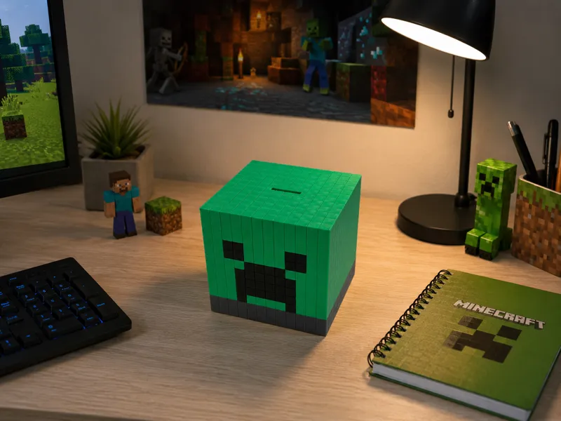 Creeper Cube Spardose mit Geheimfach