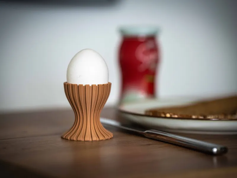 Modern Ribbed Egg Cup | Size L & Hollow
