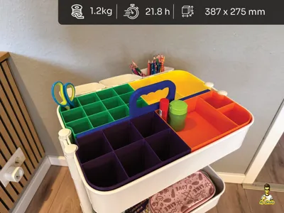 RASKOG – Portable Organizer 4 Sections/Craft Supplies