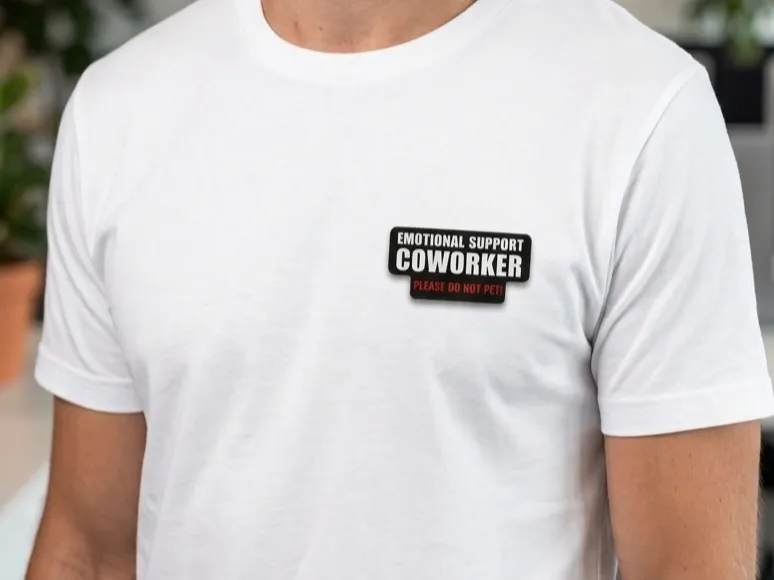 Emotional Support Coworker Magnet Pin