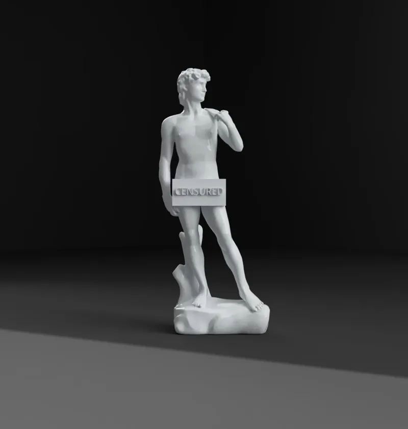 Michelangelo's David - Maco Lab Censured Design