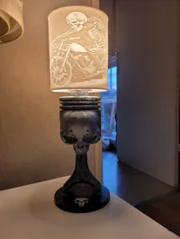 Lampe piston tête de mort à lithophanie — photo 2