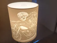 Lampe piston tête de mort à lithophanie — photo 3