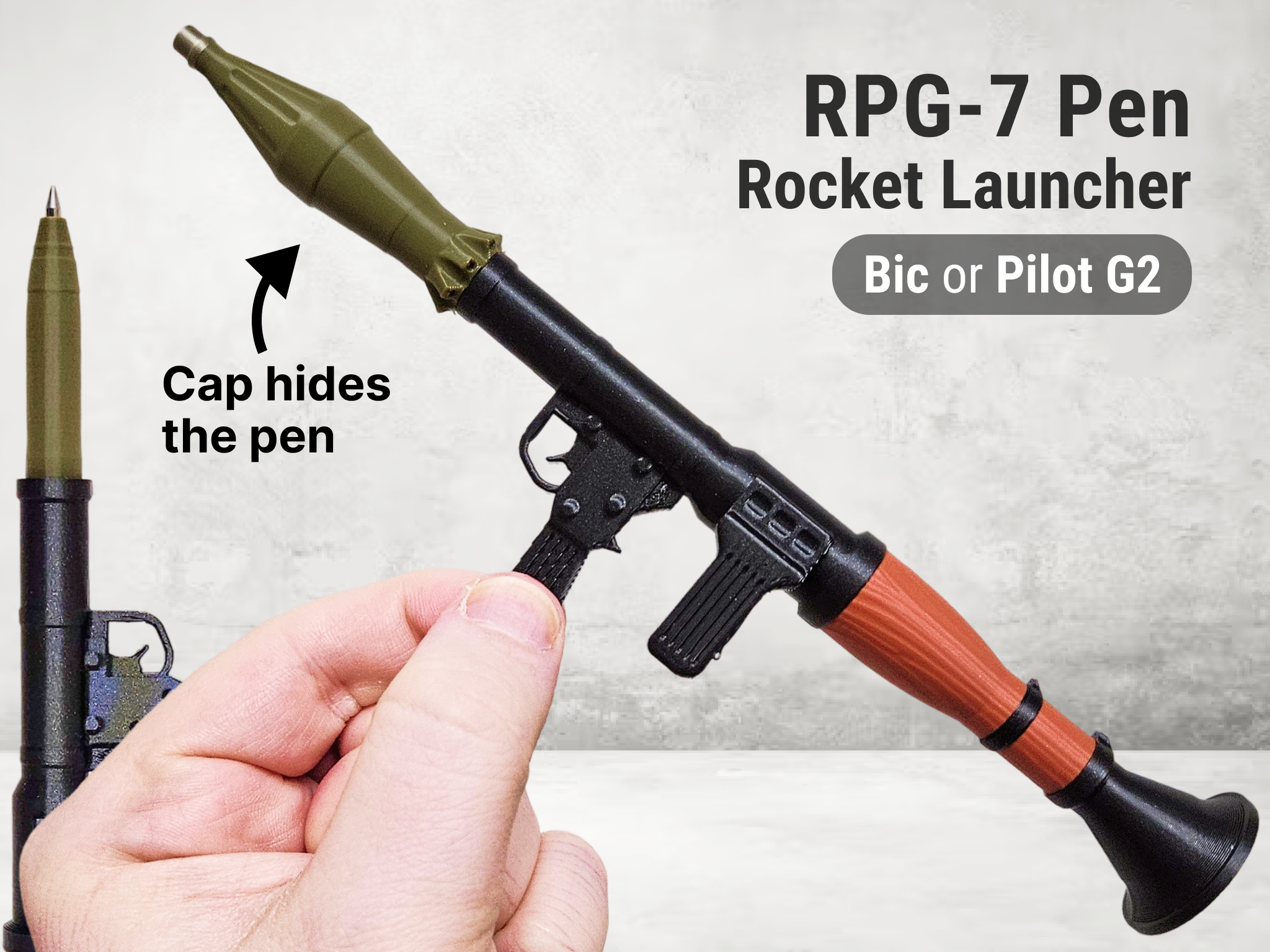 RPG-7 Pen | Rocket Launcher Replica - Free 3D Print Model - MakerWorld
