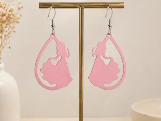Pendientes aretes Aurora Bella Durmiente Disney