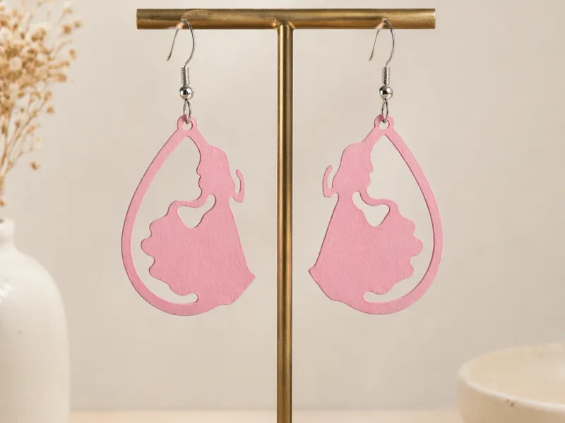 Pendientes aretes Aurora Bella Durmiente Disney