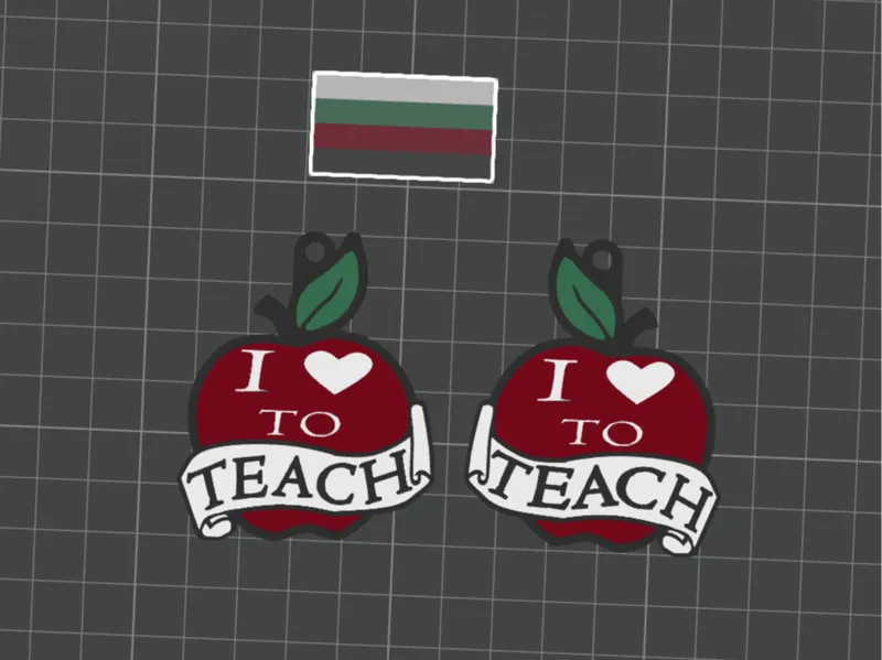 I Love to Teach Keychain