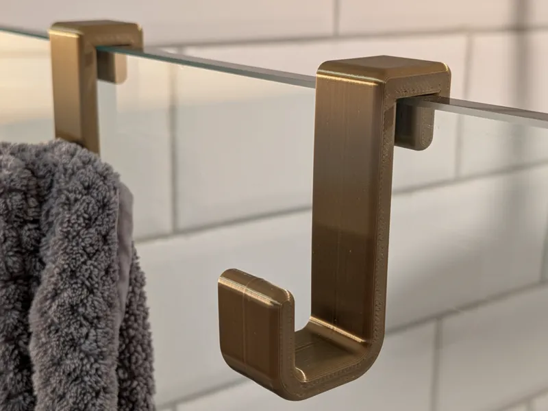 Towel Hanger for Shower Door - 3/8" (10 mm) thick