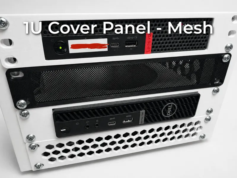10" Rack - 1U Cover Panel - Mesh