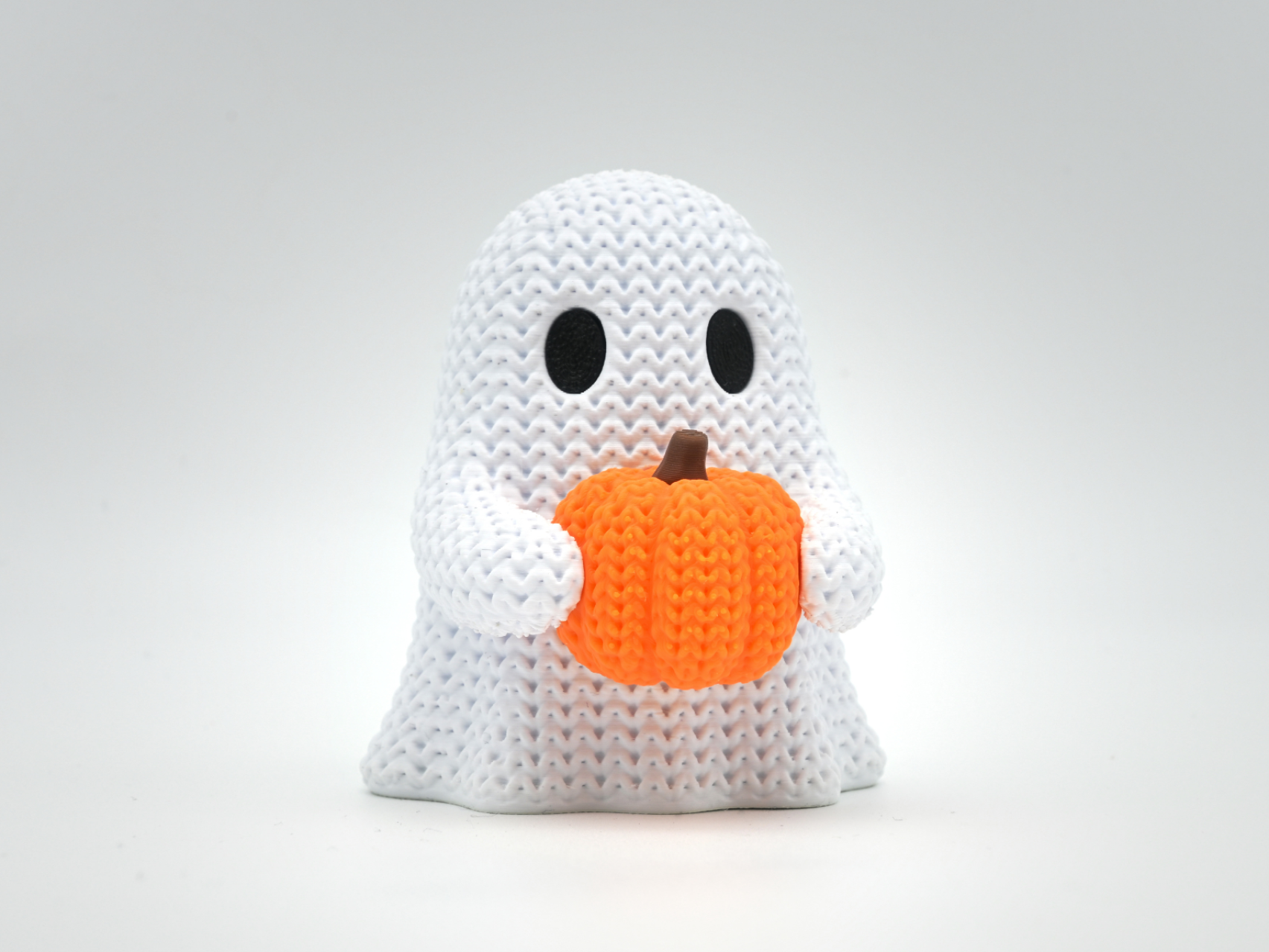 Knitted Pumpkin Ghost - Halloween - 3D printed Festivities, in stock in India