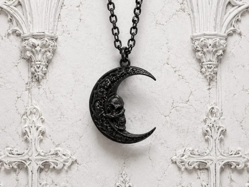 Moon Skull Necklace