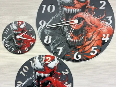 Venom vs Spiderman Clock HueForge