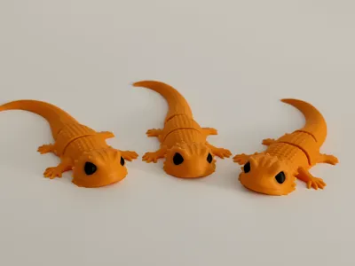 Cute Articulated Flexi Beared Dragon Lizard Mini