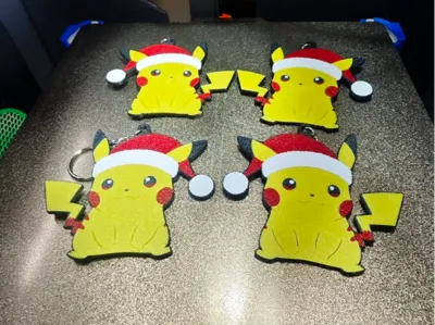 2+2 mirror Pikachu ornament