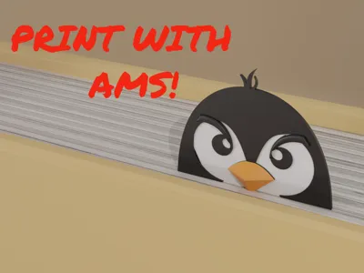 Angry Penguin Bookmark