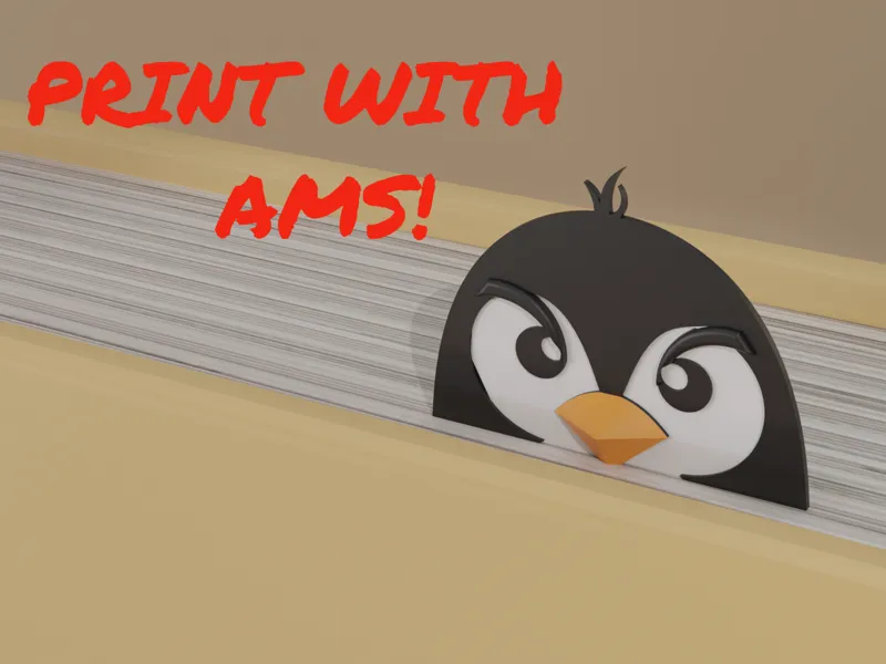 Angry Penguin Bookmark