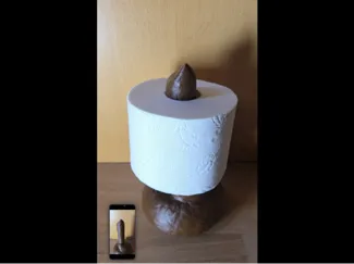 Spaß Kackhaufen Toilettenpapierhalter