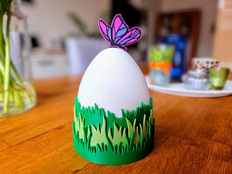 Big-Easter-Egg-Box with grass and butterfly
