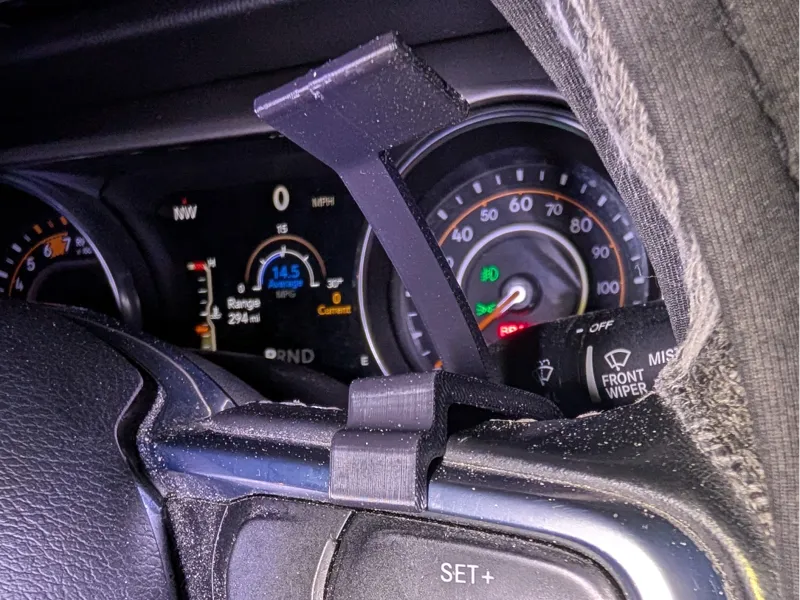 JL Wrangler steering wheel volume button extension