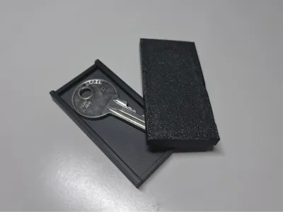 Hidden key box with magnets