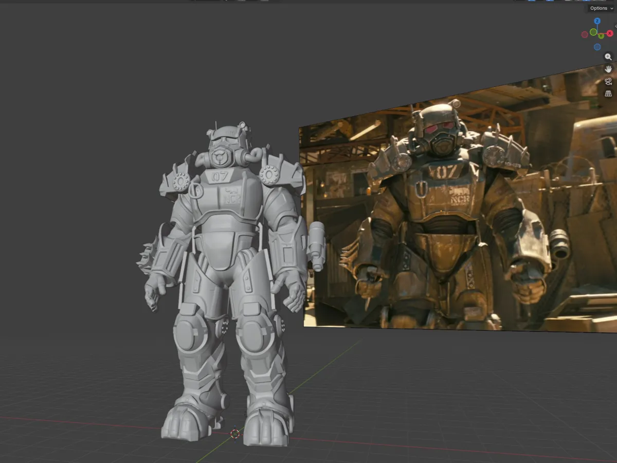 Figurine armure motorisée NCR — Fallout
