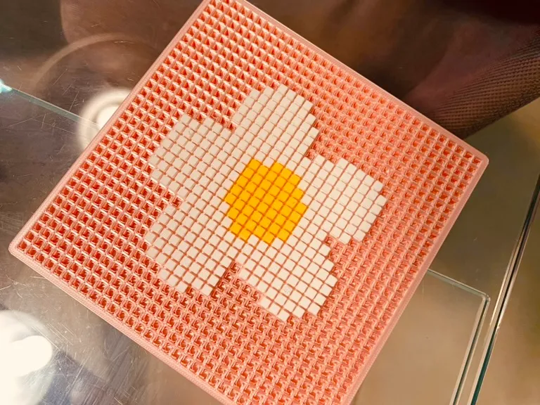 Cute relaxing pixel flower