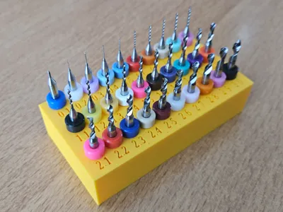 (Dremel) micro drill bit storage box (0.1-3.0mm)