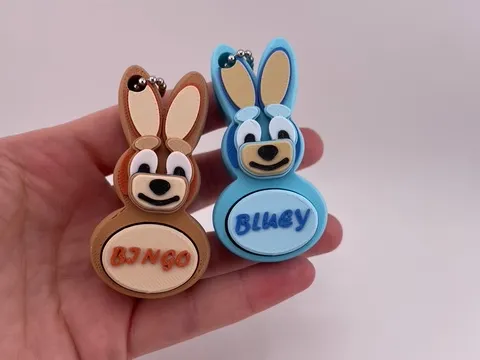 Bluey and Bingo Easter Bunny Themed Fidget Clicker