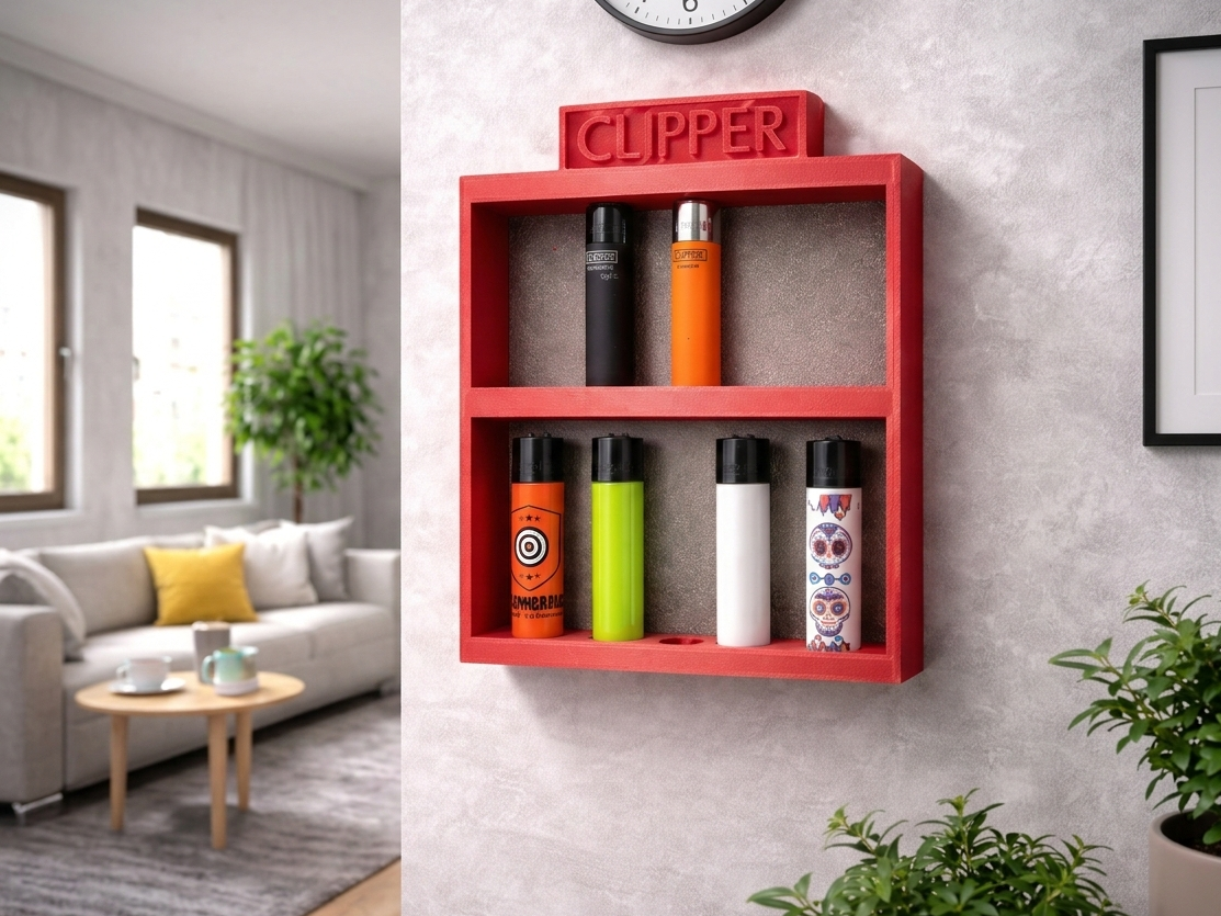 Clipper Lighter Display Wall Shelf 10pcs