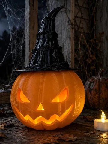 Soporte: Halloween-Kürbis mit Hexenhut — vista de referencia 2