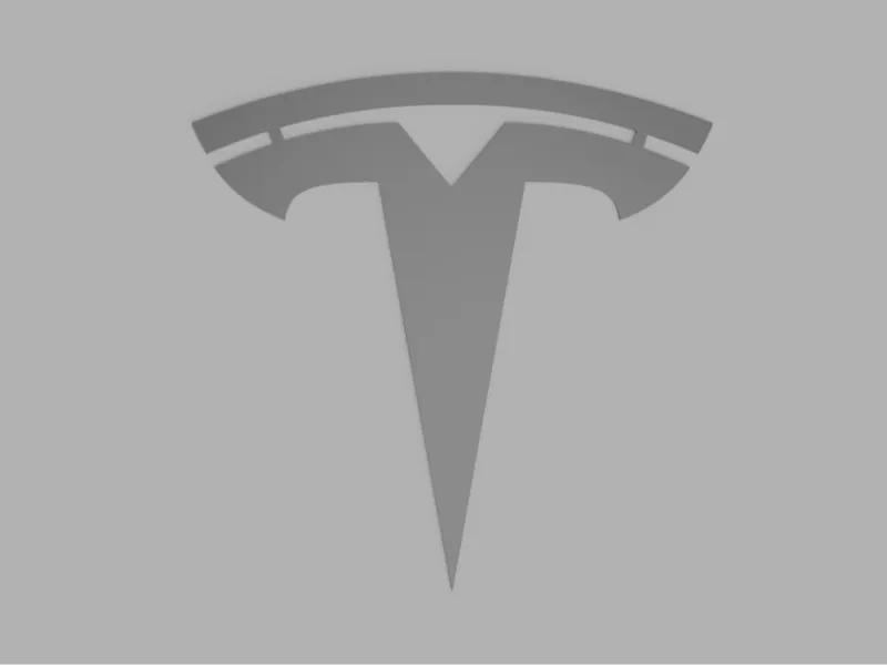 Tesla Logo stencil