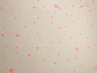 Glow in the dark celling and wall star decor