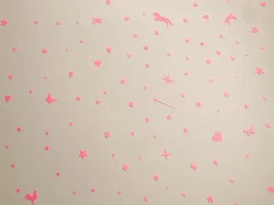 Glow in the dark celling and wall star decor