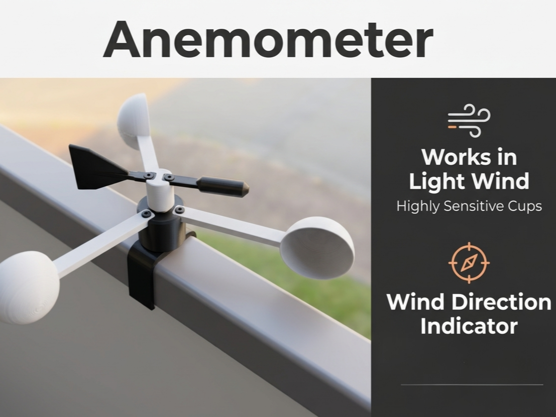 Anemometer mit Windrichtungsanzeige